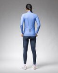 ALÉ Cyklistický dres s dlouhým rukávem zimní - KLIMATIK K-IDRO - světle modrá