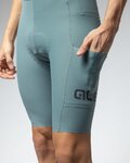 ALÉ Cyklistické kalhoty krátké s laclem - GRAVEL-PRO OFF ROAD - - zelená