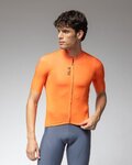 ALÉ Cyklistický dres s krátkým rukávem - COLOR BLOCK PRAGMA - oranžová