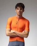 ALÉ Cyklistický dres s krátkým rukávem - COLOR BLOCK PRAGMA - oranžová