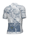 ALÉ Cyklistický dres s krátkým rukávem - MARBLE PR-E - bílá/modrá
