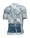 ALÉ Cyklistický dres s krátkým rukávem - MARBLE PR-E - bílá/modrá