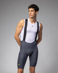 ALÉ Cyklistické kalhoty krátké s laclem - VOLTAGE R-EV1 - šedá