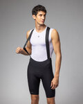 ALÉ Cyklistické kalhoty krátké s laclem - SPEEDFONDO LIGHT R-EV1 - černá