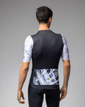 ALÉ Cyklistický dres s krátkým rukávem - PALM PR-E - černá/bílá