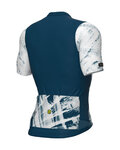 ALÉ Cyklistický dres s krátkým rukávem - PALM PR-E - bílá/modrá
