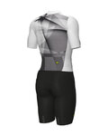 ALÉ Cyklistická kombinéza - WATT 3.6 R-EV1 - bílá/černá