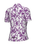ALÉ Cyklistický dres s krátkým rukávem - ESSENZA PRAGMA - bílá/fialová