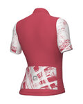 ALÉ Cyklistický dres s krátkým rukávem - PALM PR-E - červená/bílá