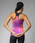 ALÉ Cyklistický dres bez rukávů - AURORA PRAGMA - růžová/fialová