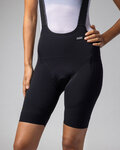 ALÉ Cyklistické kalhoty krátké s laclem - WATT 3.6 R-EV1 - černá