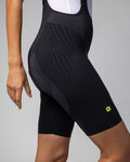 ALÉ Cyklistické kalhoty krátké s laclem - WATT 3.6 R-EV1 - černá