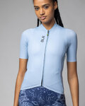 ALÉ Cyklistický dres s krátkým rukávem - COLOR BLOCK PRAGMA - světle modrá
