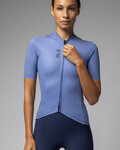 ALÉ Cyklistický dres s krátkým rukávem - COLOR BLOCK PRAGMA - modrá