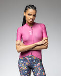 ALÉ Cyklistický dres s krátkým rukávem - PRAGMA COLOR BLOCK - růžová