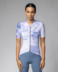 ALÉ Cyklistický dres s krátkým rukávem - ATMOSFERA PR-E - bílá/fialová