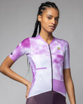 ALÉ Cyklistický dres s krátkým rukávem - ATMOSFERA PR-E - bílá/růžová