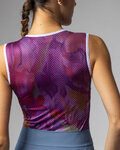 ALÉ Cyklistické triko bez rukávů - LILIUM INTIMO - fialová/červená/oranžová