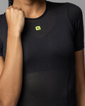 ALÉ Cyklistické triko s krátkým rukávem - VELO ACTIVE INTIMO - černá