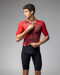 ALÉ Cyklistická kombinéza - BEYOND TRIATHLON - červená/černá