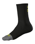 ALÉ Cyklistické ponožky klasické - COLOR BLOCK - černá/šedá
