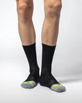 ALÉ Cyklistické ponožky klasické - COLOR BLOCK - černá/šedá