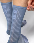 ALÉ Cyklistické ponožky klasické - COLOR BLOCK - modrá