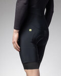 ALÉ Cyklistické kalhoty krátké s laclem - PRAGMA WINTER 2.0 - černá