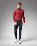 ALÉ Cyklistický dres s dlouhým rukávem zimní - PRAGMA FONDO 3.0 - červená