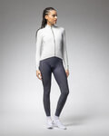 ALÉ Cyklistický dres s dlouhým rukávem zimní - PRAGMA FONDO 3.0 LADY - bílá