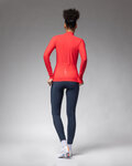 ALÉ Cyklistický dres s dlouhým rukávem zimní - PRAGMA FONDO 3.0 LADY - červená