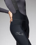 ALÉ Cyklistické kalhoty dlouhé s laclem - PRAGMA WINTER - černá