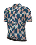 ALÉ Cyklistický dres s krátkým rukávem - PR-E MULTIVERSO 2.0 - bílá/modrá/růžová