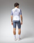 ALÉ Cyklistický dres s krátkým rukávem - PR-E MEGABYTE 2.0 - bílá/modrá