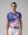 ALÉ Cyklistický dres s krátkým rukávem - SMOOTHIE - fialová/modrá