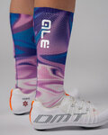 ALÉ Cyklistické ponožky klasické - SMOOTHIE - fialová/vícebarevná