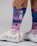 ALÉ Cyklistické ponožky klasické - SMOOTHIE - fialová/vícebarevná