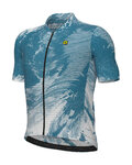 ALÉ Cyklistický dres s krátkým rukávem - FAN PR-E - modrá/bílá