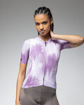 ALÉ Cyklistický dres s krátkým rukávem - PR-E ARGON - fialová/bílá
