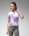 ALÉ Cyklistický dres s krátkým rukávem - PR-E ARGON - fialová/bílá