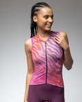 ALÉ Cyklistický dres bez rukávů - PRAGMA SURFACE PR-E - růžová/červená