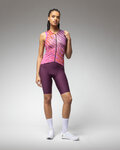 ALÉ Cyklistický dres bez rukávů - PRAGMA SURFACE PR-E - růžová/červená