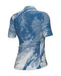 ALÉ Cyklistický dres s krátkým rukávem - PR-E FAN - modrá/bílá