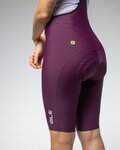 ALÉ Cyklistické kalhoty krátké s laclem - R-EV1 GO - bordó