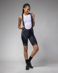 ALÉ Cyklistické kalhoty krátké s laclem - STRADA 2.0 PR-E - černá