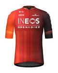 GOBIK Cyklistický dres s krátkým rukávem - ODYSSEY INEOS GRENADIERS 2024 - červená/oranžová
