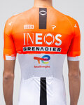 GOBIK Cyklistický dres s krátkým rukávem - ODYSSEY INEOS GRENADIERS 26 - bílá/oranžová
