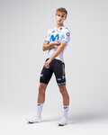 GOBIK Cyklistický dres s krátkým rukávem - ODYSSEY MOVISTAR TEAM 26 - bílá/modrá