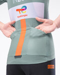 GOBIK Cyklistický dres s krátkým rukávem - ODYSSEY NETCOMPANY INEOS 26 - zelená/oranžová