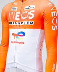 GOBIK Cyklistický dres s dlouhým rukávem letní - HYDER INEOS GRENADIERS 26 - bílá/oranžová